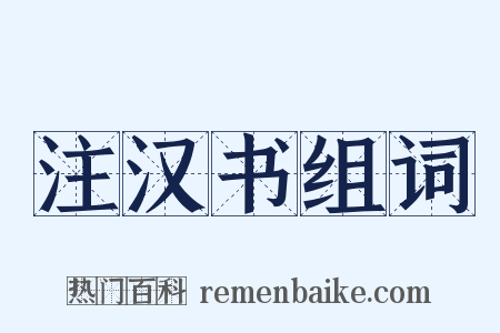 注汉书组词是什么意思的图片